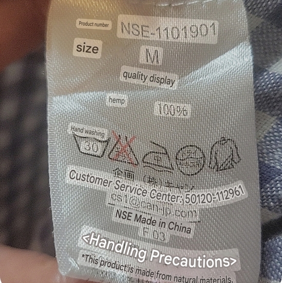 Samansa Mos2 linen hemp purple white check gingham dress 3/4 sleeve small - Picture 3 of 8